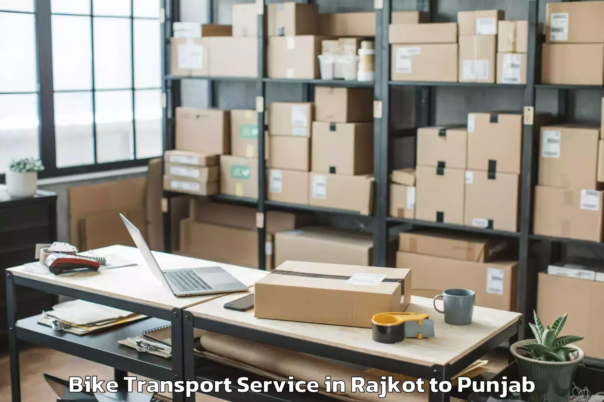 Get Rajkot to Balachor Bike Transport